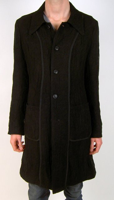 S/S 2009: Diet Butcher Slim Skin coat in black - Por Homme