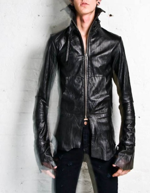 Black Reborn leather jacket by Michael Berandi's MB999 - Por Homme ...