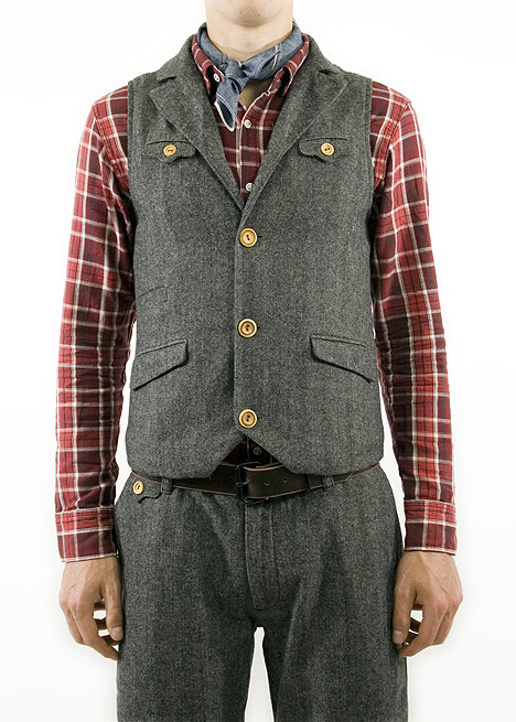 Creep by Hiroshi Awai Herringbone Vest - Por Homme - Contemporary Men's ...