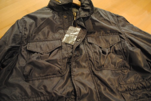 Unused Navy Leather Biker Jacket for F/W 2011