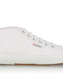 Superga White Hightop Plimsoll