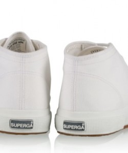 Superga White Hightop Plimsoll