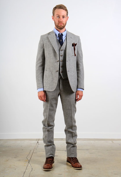 The Fall Suit | Band of Outsiders 3-Piece Tweed Tailored Suit