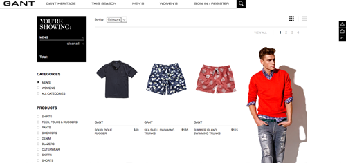 Gant Launches New Website, Online Store for U.S. Market