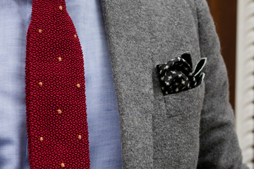 Drake's London For HODINKEE | Heritage Tie and Snowflake Pocket Square