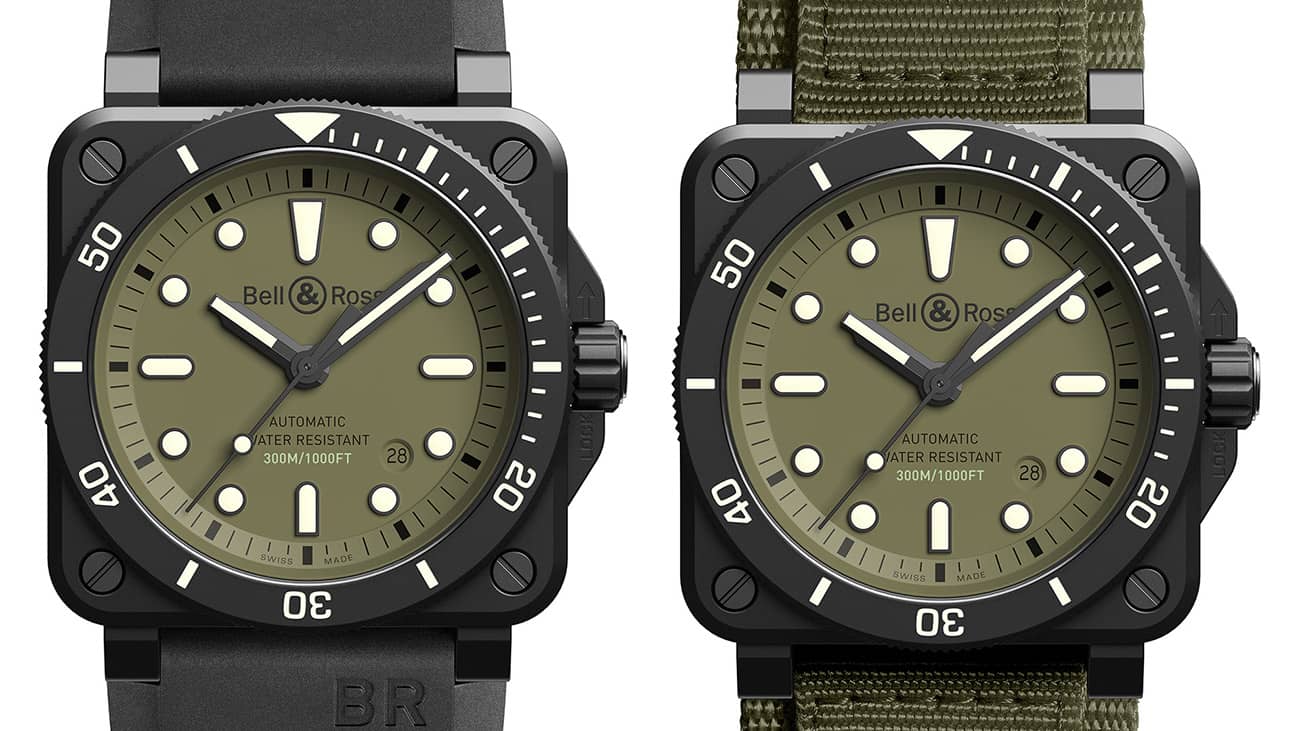 Bell Ross Limited Edition BR 03 92 Diver Military Watch Por