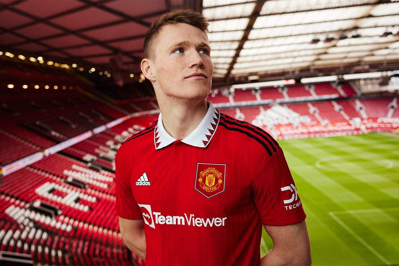 Manchester United and adidas Football Debut 2022/23 Home Jersey - Por