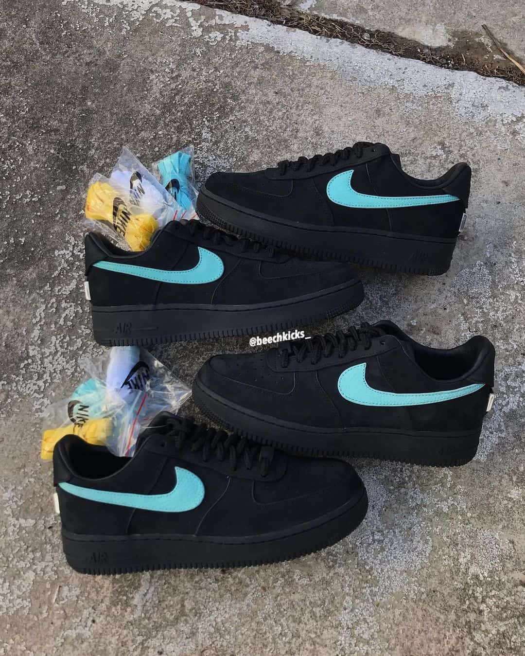 Nike Airforce 1 X Tiffany Grey Blue Men'S Sneakers Shoes