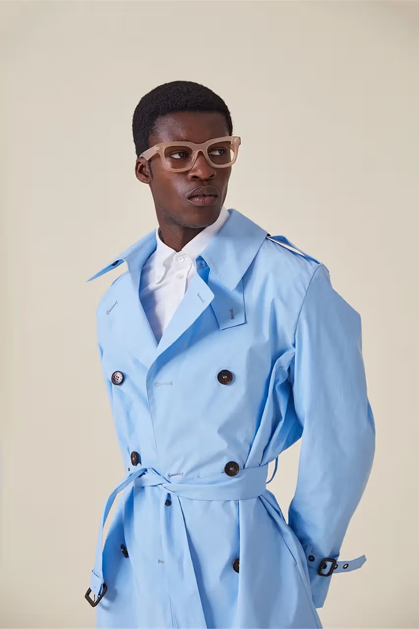 Mackintosh NEWINGTON mid-length coat - Blue