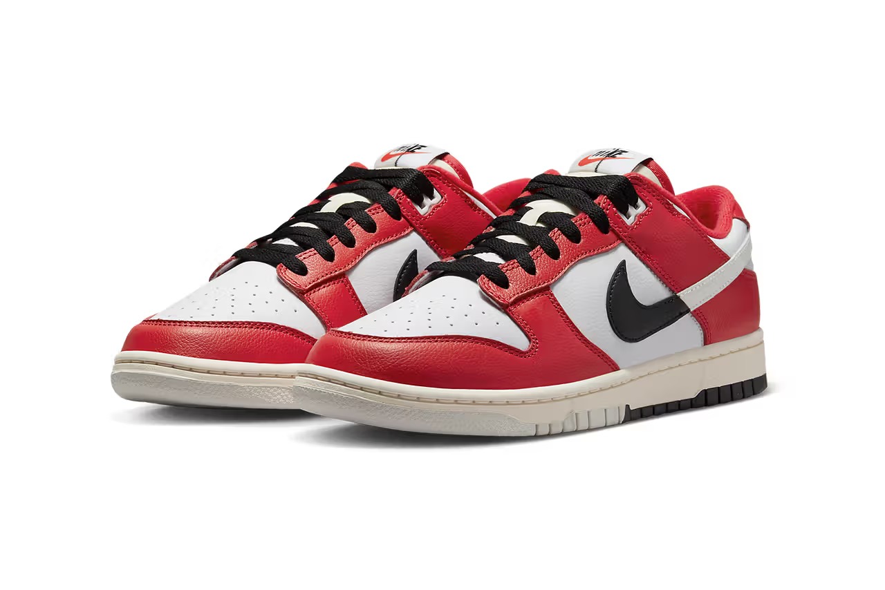 Nike Dunk Low 'Chicago Split' Sizzles in the Bull’s Red and White - Por ...