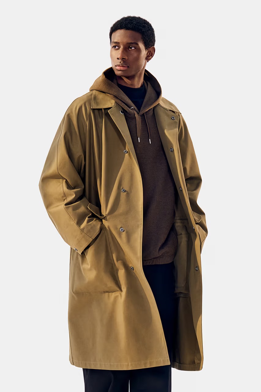 Uniqlo relaxed hot sale trench coat